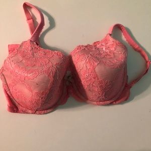 Lacey pink VS bra with rhinestones